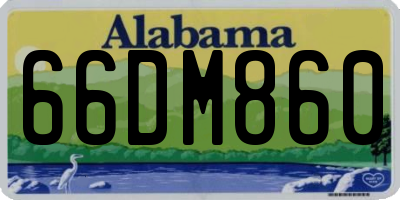 AL license plate 66DM860
