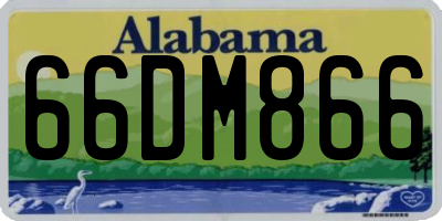 AL license plate 66DM866