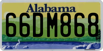 AL license plate 66DM868