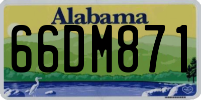 AL license plate 66DM871