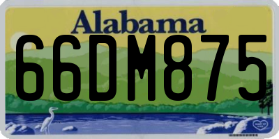 AL license plate 66DM875