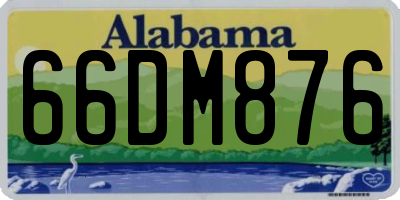 AL license plate 66DM876