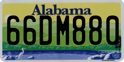 AL license plate 66DM880