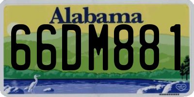AL license plate 66DM881