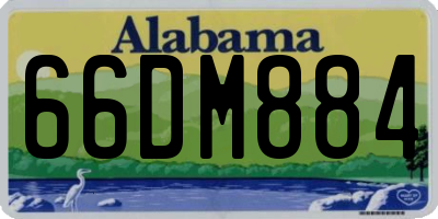 AL license plate 66DM884