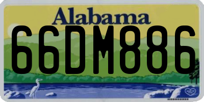 AL license plate 66DM886