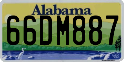 AL license plate 66DM887