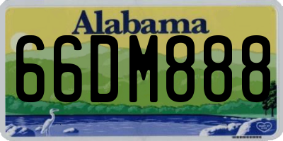 AL license plate 66DM888