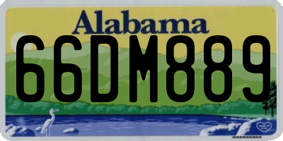 AL license plate 66DM889