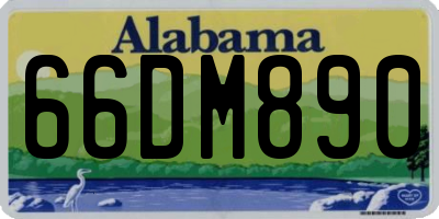 AL license plate 66DM890