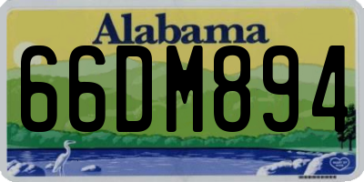 AL license plate 66DM894