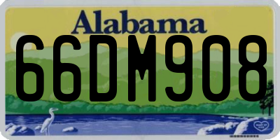 AL license plate 66DM908