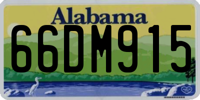 AL license plate 66DM915