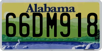 AL license plate 66DM918