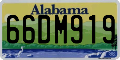 AL license plate 66DM919