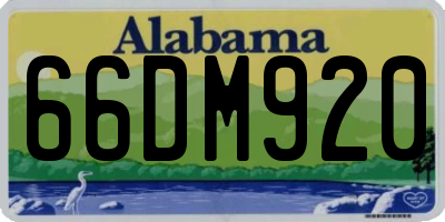 AL license plate 66DM920