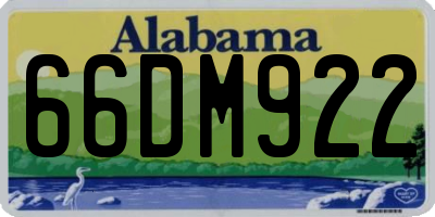AL license plate 66DM922