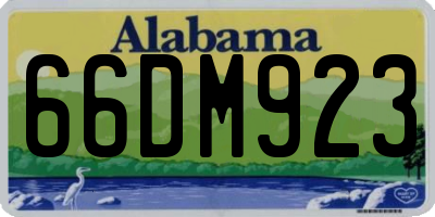 AL license plate 66DM923