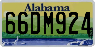 AL license plate 66DM924