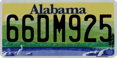 AL license plate 66DM925
