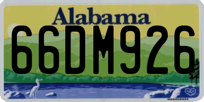AL license plate 66DM926