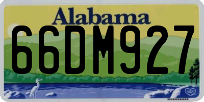 AL license plate 66DM927