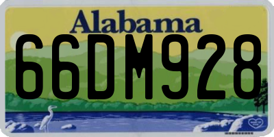 AL license plate 66DM928