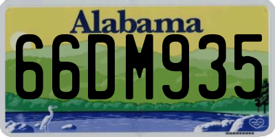 AL license plate 66DM935