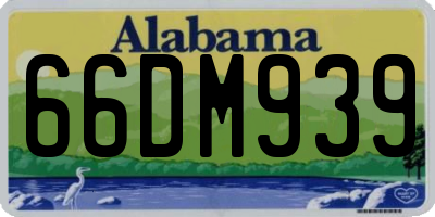 AL license plate 66DM939