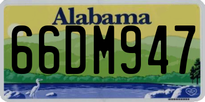 AL license plate 66DM947