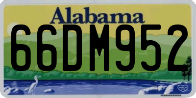 AL license plate 66DM952