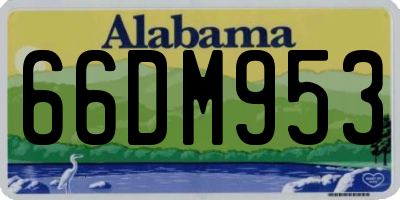 AL license plate 66DM953