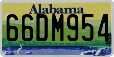 AL license plate 66DM954