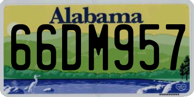 AL license plate 66DM957
