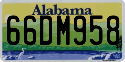 AL license plate 66DM958