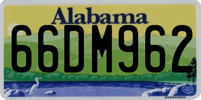 AL license plate 66DM962