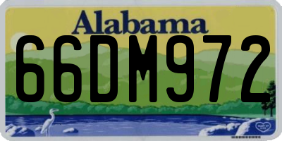 AL license plate 66DM972