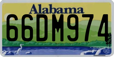 AL license plate 66DM974