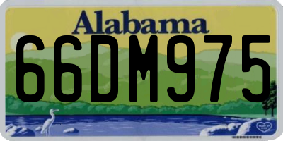 AL license plate 66DM975