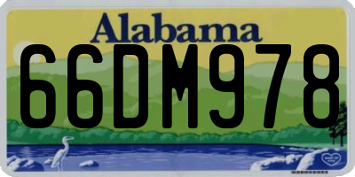 AL license plate 66DM978