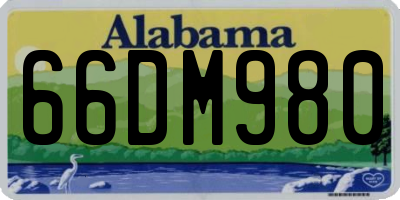AL license plate 66DM980