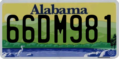 AL license plate 66DM981