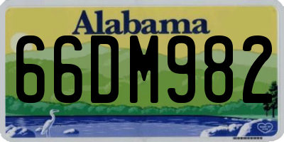 AL license plate 66DM982