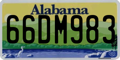 AL license plate 66DM983