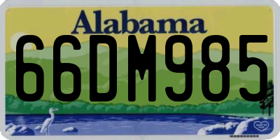 AL license plate 66DM985