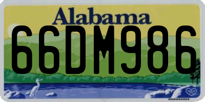 AL license plate 66DM986