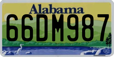 AL license plate 66DM987