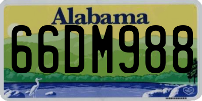 AL license plate 66DM988