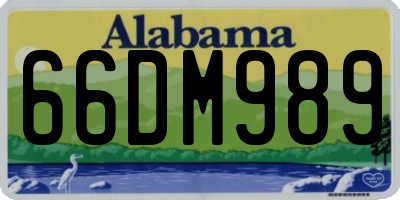 AL license plate 66DM989