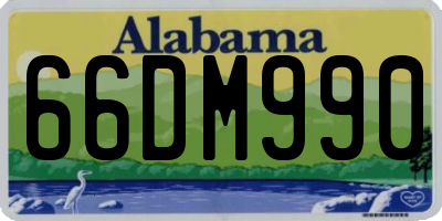 AL license plate 66DM990